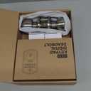 Veise Fingerprint Door Lock with 2 Knobs - Keyless Entry Door Lock with Handle, Electronic Keypad Deadbolt, Smart Front Handle Set, Auto-Locking, Waterproof, Easy Installation, Satin Nickel