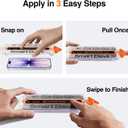 SMARTDEVIL 2 Pack Screen Protector for iPhone 17, 9H Hardness Military Grade Shatterproof HD Clear Tempered Glass, Easy to Install, Auto Bubble-Free and Dust-Free Box, Case Friendly