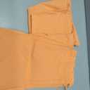Dagacci Medical Uniform Women's Fitted Y Neck Natural Scrub Set (Orange, M)