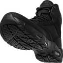 LARNMERN Non Slip Mens Boots Slip Resistant Work Shoes Sole-Cushion Side Zipper Comfort Botas Militares Hombre Zapatos de Trabajo Black (10.5 Wide)