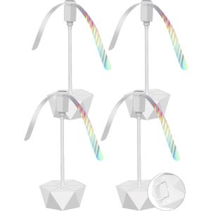 Fly Repellent Fans for Tables, Portable, Soundless, Holographic Blades, for Picnic, Party, Restaurant, Kitchen, BBQ (Standard, White)