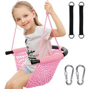 Kids Tree Swing Seat for Kids Rope Swing Seat, Indoor Swing for Kids Outdoor, Backyard Swing Tree Swing Seat Door Swing (Pink)