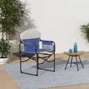SUNNYFEEL Camping Directors Chair, Heavy Duty, Oversized Portable Folding Chair with Side Table, Pocket for Beach, Fishing, Trip, Picnic, Lawn, Concert Outdoor Foldable Camp Chairs, Large