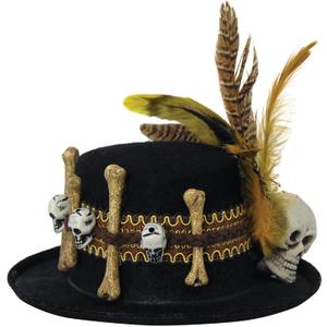 Rubies Adult Voodoo Mini Hat, As Shown, 4" x 7.5"