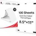 Thermal Printer Paper 8.5 x 11, HUOJI US Letter Size Inkless Printer Paper, 100 Sheets Thermal Printing Paper Compatible with M834, A285M Portable Printer