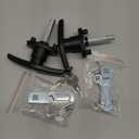 2PCS Truck Cap Locking T-Handle, Left & Right Truck Cap Topper Camper Shell Locking T-Handle Latch with Keyed Lock, Door Loc-King Kit Accessories(Color:Black+Silver)