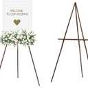 MEEDEN Easel Stand for Wedding Sign: Wood Tripod for Poster Board - Wooden Easel Standing for Display Welcome Picture