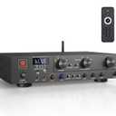 Vangoa Wireless Home Audio Theater Amplifier Stereo Receiver, 5.1 Channel 800 Watt Audio Component Receiver Amp with USB, SD, FM, 2 Mic with Echo, 3 Effects, 3-Band EQ for Studio, Home