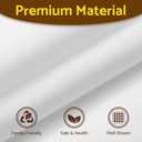Barossa Design Fabric Snap-in Shower Curtain Liner Replacement, Removable & Washable, Hotel Style, 70x54, White