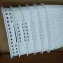 WYT Woven Plastic Storage Baskets, 6 Pack White Weave Bins Organizer, 10.1" x 7.55" x 4.1"