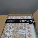 zesthome 8x10 Area Rugs for Living Room,Non-Slip Backing Washable Rugs,Vintage Large Area RugStain Resistant Home Decor Rug (Orange,8'x10')