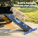 74" L x 20" W Extra Long Dog Ramp for Car - Wider Portable Pet Ramp for Large Dogs, Foldable Dog Car Ramps for Truck, SUV, RV & Bed, Outdoor Dogs Ramps with Non-Slip Mesh Supports Up to 250LBS, Black