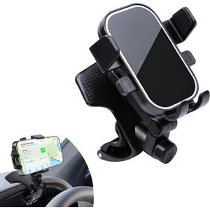 Hovom Phone Holder for Cars Dashboard, Stable Cell Phone Car Mount, 360 Degree Rotation Phones Mount Clip, Adjustable Vehicle Cellphone Holder for All Smartphones, Universal Car Accessories
