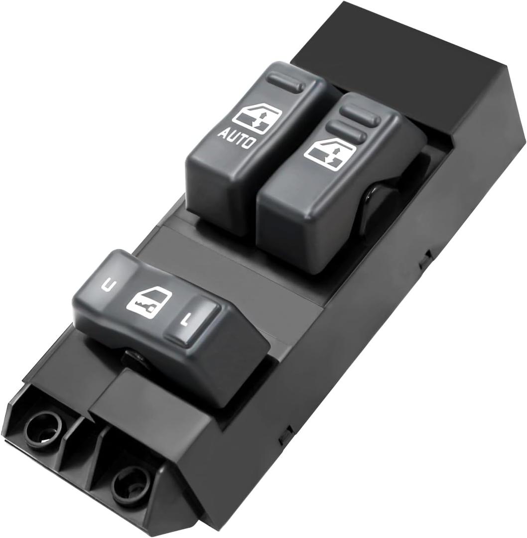 Master Power Window Switch for 1999 2000 2001 2002 Chevy Silverado GMC Sierra 1500, 2500, 2500 HD, 3500 2-Doors Pickup Truck Replace # 15047637#Gray