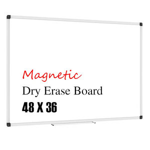 XBoard Magnetic Whiteboard 48 x 36, White Board 4 x 3, Dry Erase Board with Detachable Marker Tray