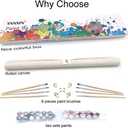 YANXIN Paint by Numbers Kit for Adults Beginners 2 Pack Rolled Paint by Numbers on Canvas for Creative Wall Art Home Decoration with Nice Gift Box 12x16 inch 5758