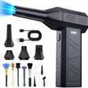 Compressed Air Duster, 3-Gear Electric Air Duster Rechargeable, Super Power Air Blower with Brushless Motor, Mini Blower for Computer, Keyboard, Car, House, Office, Outdoor, PC