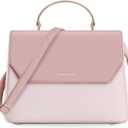 GLORIEROO Lunch Box Tote Women - Fashion Stylish Vegan Leather Insulated Lunch Bag with Removable Strap for Work - Teacher Mothers Day Christmas Gifts for Women (Pink)