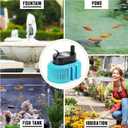 Pool Cover Pump above Ground - Submersible Water Sump Pump Swimming Water Removal Pumps, with Drainage Hose & 25 Feet Extra Long Power Cord, 850 GPH inGround, 3 Adapters (Blue)