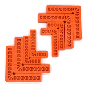 Positioning Squares, Woodworking Tool, Positioning Metric Marking Gauge, 90 Degree Corner Clamp Angle Ruler,Carpentry Squares for Picture Frames, Boxes, Cabinets or Drawers, Set of 8 (3" 4"