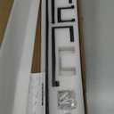 TNOMS 4 Pieces Bathroom Hardware Accessories Set Black Towel Bar Towel Holder Robe Hook Toilet Paper Holder Stainless Steel,Q8-P4BK