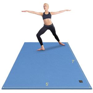 GXMMAT Large Yoga Mat 6'x4'/6'x6'/7'x5'(7mm/9mm), Extra Thick Workout Mats for Home Gym Flooring,Ultra Comfortable Non-Slip Quick Resilient Barefoot Wide Exercise Mat for Pilates,Stretching,Meditation