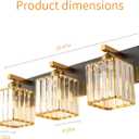 Modern Bathroom Vanity Light 3-Lights Black Gold Crystal Bathroom Wall Light Vanity Light Fixtures20.47-inch Modern Minimalist Design