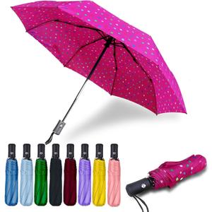 MRTLLOA 42/49 Inch Compact Travel Essentials Umbrella for Rain, Lightweight, Portable, Automatic, Strong, Waterproof Folding Umbrellas for Women, Men and Teenagers