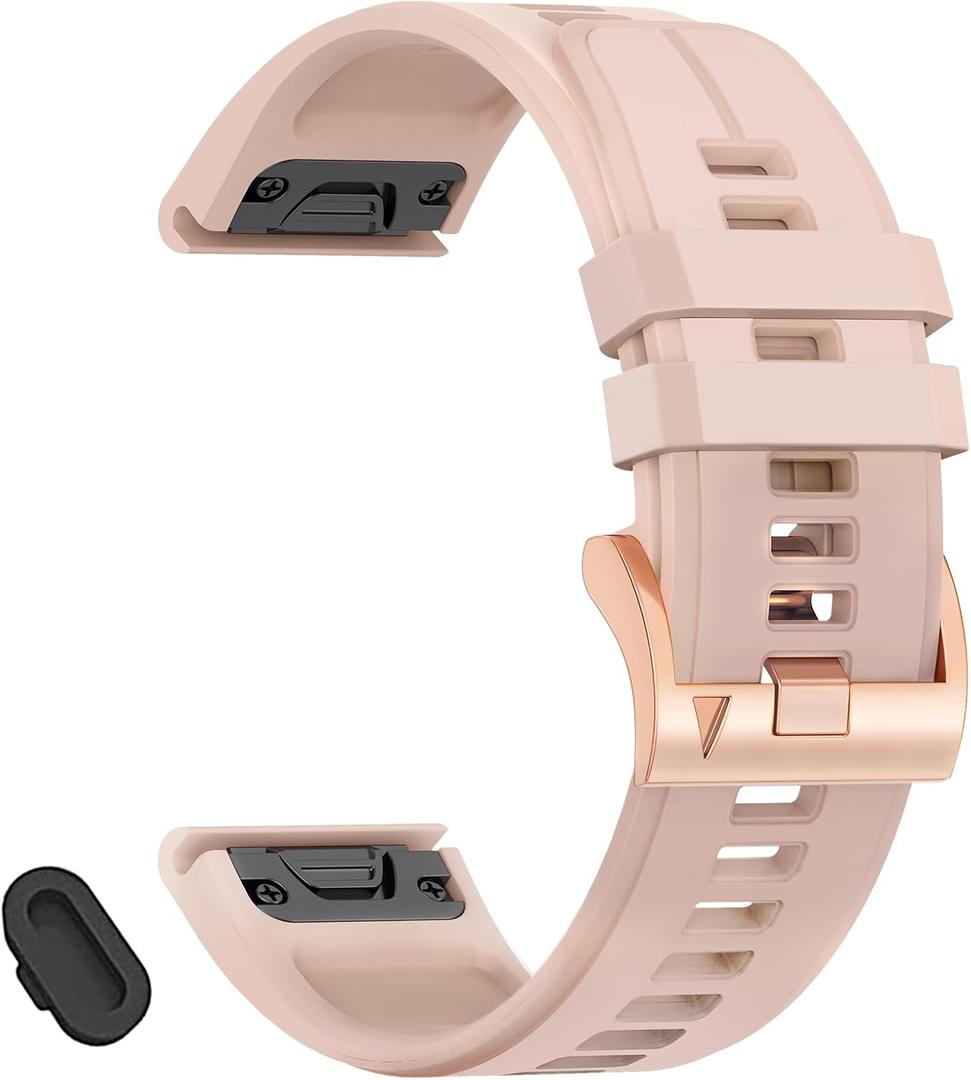 22mm Bands Compatible with Garmin Fenix 8 Pro Tactix 8 AMOLED 47mm/Fenix 7/7 pro/6/6 pro/5/5 plus,Silicone Quickfit Watchband for Descent G2/G1 Solar/quatix 8 47mm/Forerunner 970/965/955/945