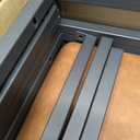 Counter Height Bar Stools Set of 2, 24" Barstools for Kitchen Countertop, Faux Leather Counter Stools with Thick Square Seats & Sturdy Metal Base, Simple Assembly, Brown