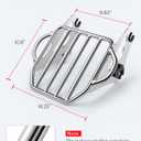Benlari Chrome Detachable Luggage Rack 2-Up Mounting Rack Compatible for Harley Davidson Touring Road King Street Electra Glide 2009-2024 2021 2020 2019 2018 2017 2016 2015 2014 2013 2012 2011 2023