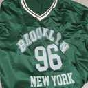 SOLY HUX Women's Jersey Shirts Letter Graphic Oversized Tees V Neck Half Sleeve Summer T Shirt Tops Green Letter Large