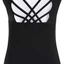 WYHDY Girls’ Ballet Dance Leotard Butterfly Crisscross Straps Sleeveless Tank Leotards 3XL