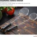 Hemoton Stainless Steel Hot Pot Spoon 11.4 Inch Fine Mesh Spider Strainer with Handle for Cooking Noodles Dumplings Frying Kitchen Colander