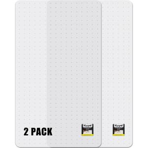 Kuyal Office Chair Mat for Carpet, Set of 2, 32x55 Clear Heavy Duty Computer Chair Mat, Under Desk Protector Carpeted Floors Mat, Easy Chair Movement,Ship Flat, 32" X 55" 2Pack