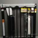 Cumbor 29.7-54.2" Wide Baby Gate for Stairs, Mom's Choice Awards Winner-Self Closing Dog Gate Indoor for Doorways, No Drilling Pressure Mounted Pet Gates for Kids, Easy Walk Through Safety Gate, Black