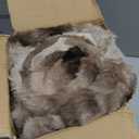 Faux Fur Throw Blanket for Couch, Fluffy Fuzzy Plush Bubble Blanket, Soft Warm Cozy Shaggy Rabbit Blanket, Luxury Decorative Gifts for Sofa Bedroom Living Room, 60x50inch (Tie-Dye-Brown)