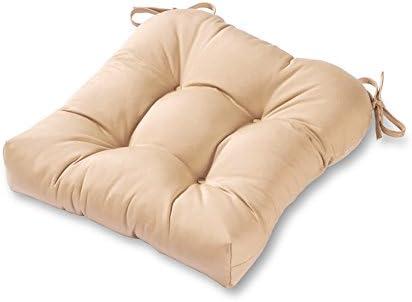 Greendale Home Fashions Outdoor Square Tufted Dining Seat Cushion, Set of 1, Sanddollar