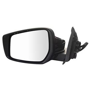 TRQ Driver Side Power Mirror Heated Manual Fold Paint to Match Smooth Black Compatible with 2018-2021 Nissan Kicks NI1320345
