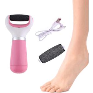 Electric Callus Remover for Feet Callus Remover Foot Callus Remover Tool Foot Buffer Electric Foot Calloused Feet Remover Tool Pedicure Supplies USB Charging and Battery Power1 RollerPink