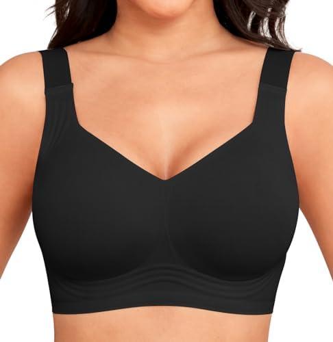 Xcutting Women Wirefree Bras for Women Full Coverage No Underwire Everyday Bras Comfortable Wireless Padded Bra 2XL