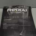 Non-Expandable Garden Hose 100feet, Flexible Water Hose with 10 Function Hose Nozzle, Lightweight, Tangle Free, Rust Proof for Yard (Black)