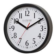 La Crosse 8in Basics Analog Wall Clock Black