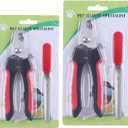 Pet Nail Clippers Big Dog Nail Clippers Nail Clippers Multifunctional cat Scissors (Paper Cards (Small Red)