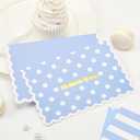 Crisky 3 Assortment Gold Foil Wavy Blue Thank You Cards with Envelopes (50 Pack) for Birthday, Baby Shower, Bridal Shower, Wedding, Graduation