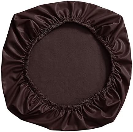 YWJLQH Modern Chair Seat Cover Slipcover Stretch for Wedding Kitchen Dining Room, Coffee, 38-52cm 3- Pack