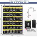 Loghot Classroom Accessories Closet Pocket Chart for Cell Phones Holder Wall Door Hanging Organizer (36 Pockets Black 2Pc)