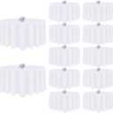 12 Pack White Round Tablecloth 120 Inch Round Table Cloth, Wrinkle Resistant and Washable Tablecloth Polyester Fabric Table Cloth Round Cover for Dining Wedding Banquet Party
