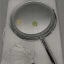 Lighted Makeup Mirror, 3000 mAh Rechargeable Double Sided Magnifying Vanity Mirror with 3 Colors, 1x/10x, 360 Rotation , Brightness Adjustable Magnification Cosmetic Light up Mirror, Women Gift (Chrome)