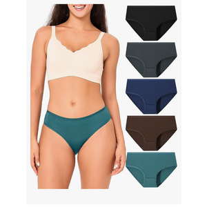 BAMBOO COOL Women's Underwear Briefs for Women Lightweight Ladies Panties Moisture-Wicking Stretchy Soft Breathable 5-pack